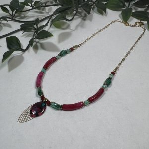 COLLIER PERLES ROSA