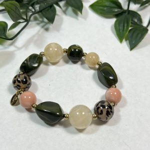 BRACELET PERLES FAUVE
